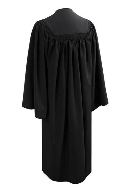 Deluxe Black High School Graduation Gown Fluted Gown Graduation Cap