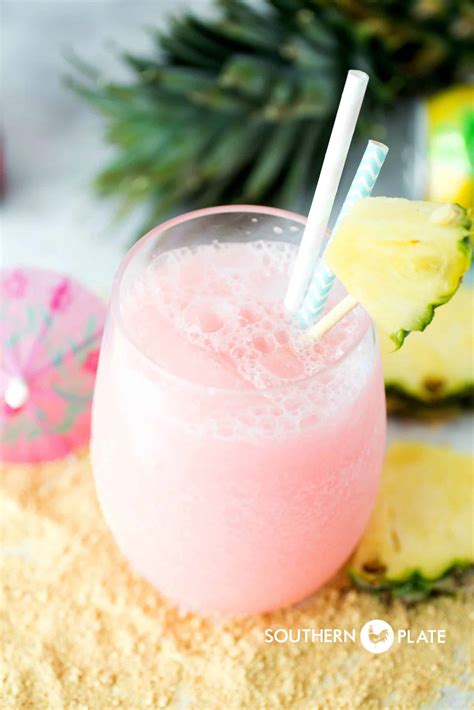 Here, it's mixed with lime and melon. Tropical Pink - A Non Alcoholic Fun Fruity Drink For Summer! - Southern Plate
