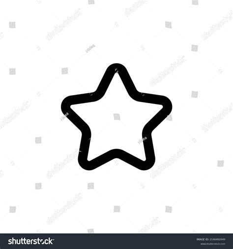 Star Favourite Icon Line Art Design Stock Vector Royalty Free
