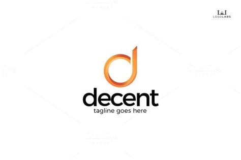 Decent Letter D Logo Lettering Logo Letter D