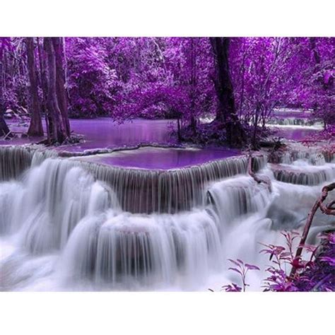 Purple Waterfall Waterfall Scenery Waterfall Wallpaper Waterfall