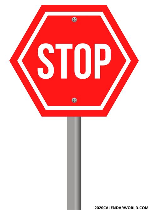 Printable Stop Sign Template Goimages Valley