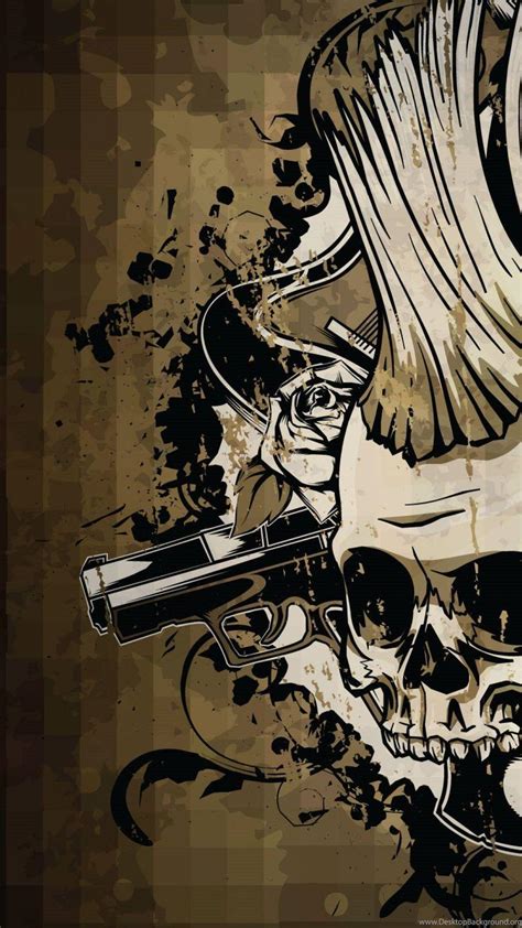 Skulls Guns Backgrounds Image Wallpaper Cave