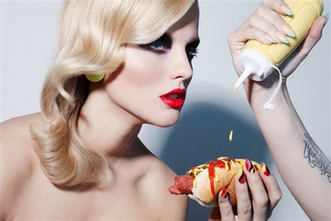 Junk food Editorial, Model Eating Donuts, Woman Eating Hot ...
