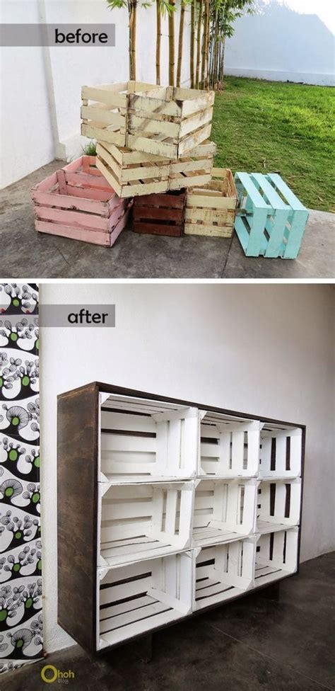 Ohoh Blog Diy Crates Storage Crates Shelf Upcycled Crate By