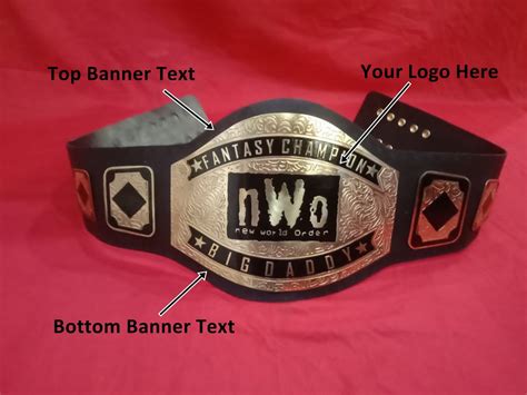 Custom Name And Nwo Logo New World Order Wrestling Championship Belt