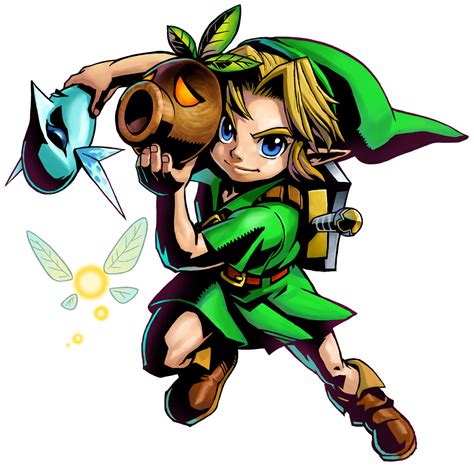 Link With Zora And Deku Masks Art The Legend Of Zelda Majoras Mask 3d
