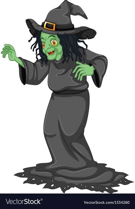 A Scary Old Witch Royalty Free Vector Image Vectorstock