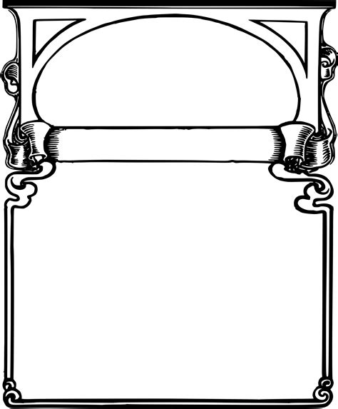 Clipart Cool Curly Scroll Frame