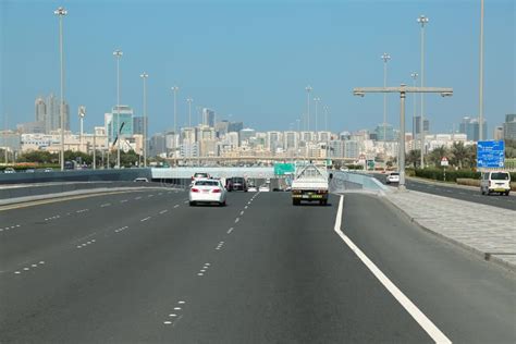Road Traffic In Abu Dhabi United Arab Emirates Editorial Photo Image