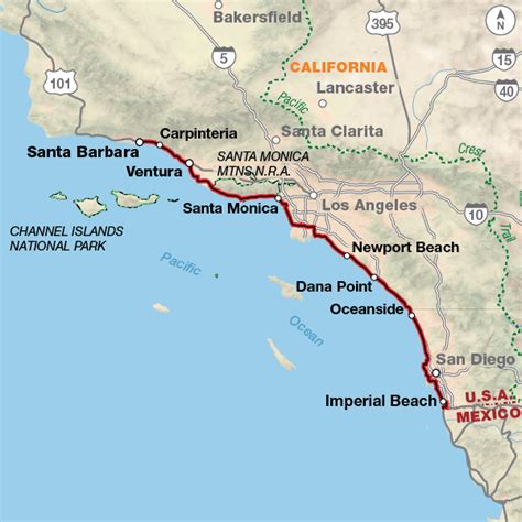 Pacific Coast Adventure Cycling Route Network