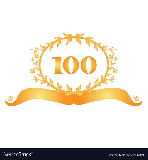 100th Anniversary Banner Royalty Free Vector Image