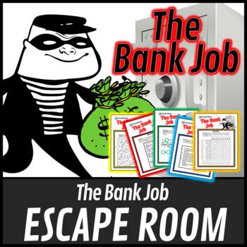 Money Escape Room With The Bank Job Math Mystery By Kiwiland TPT