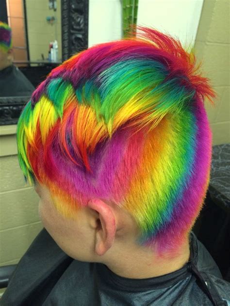 Short Rainbow Hair Hair Inspiration Color