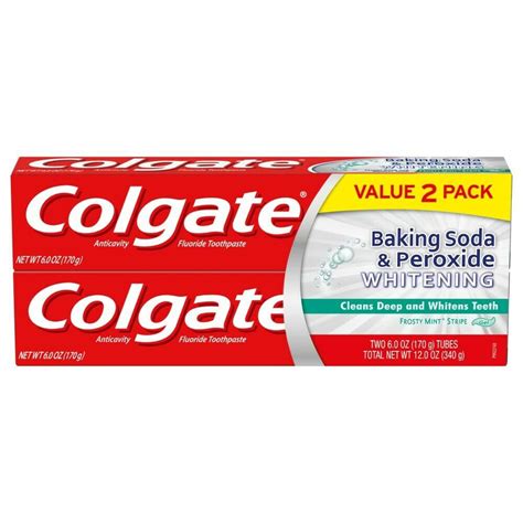 Colgate Baking Soda And Peroxide Toothpaste Frosty Mint 170 G 6 Oz 2