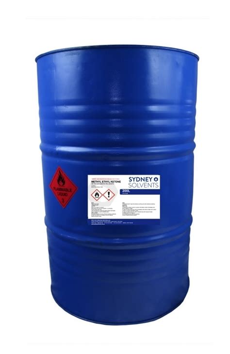 Methyl Ethyl Ketone Mek 200 Litre Sydney Solvents