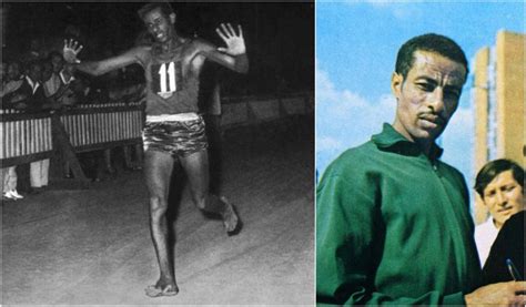Ethiopian Runner Abebe Bikila Won The Marathon At The 1960 Summer