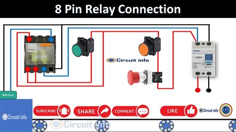 8 Pin Relay Connection 8 Pin Relay Wiring Diagram Working Animation