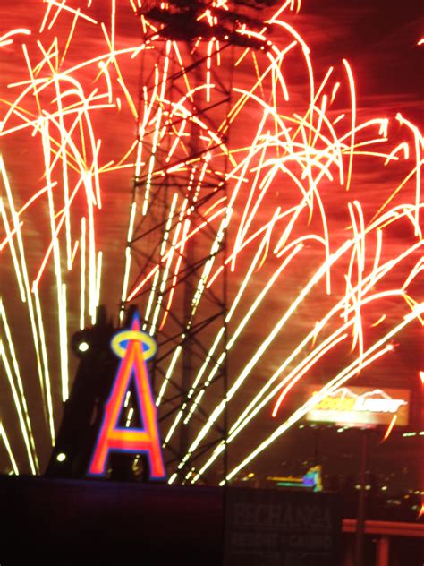 Fireworks At Angels Stadium Make A Photo Without Composin Flickr