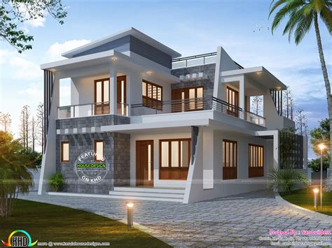 4 Bedroom Modern Home 1885 Sq Ft Kerala Home Design And Floor Plans