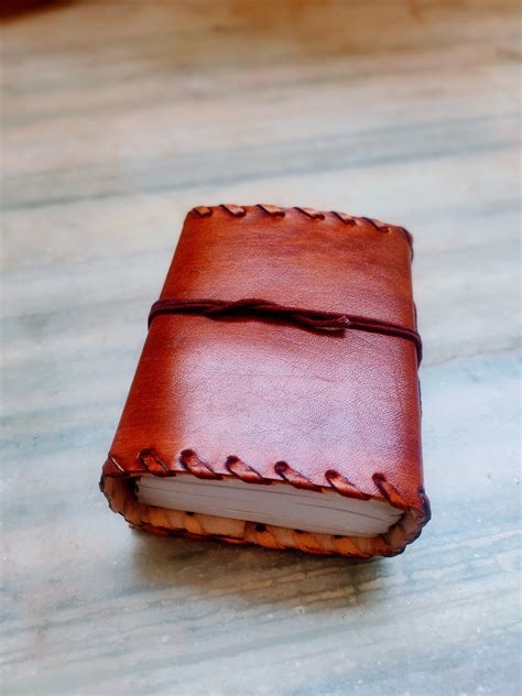 Leather Notebook Small Size Leather Journal Refillable Diary Etsy