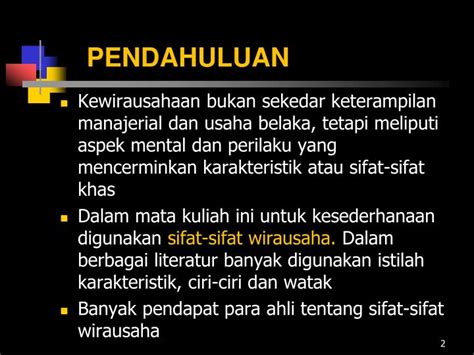 Ppt Sifat Sifat Wirausaha Powerpoint Presentation Id