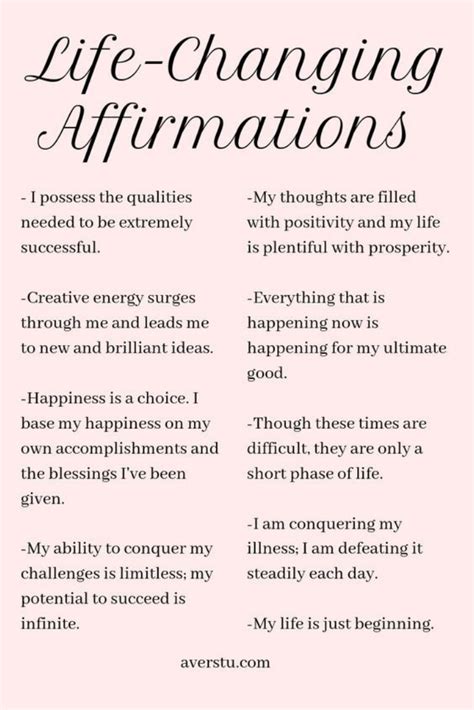 Positive Affirmations That Will Change Your Life Positive