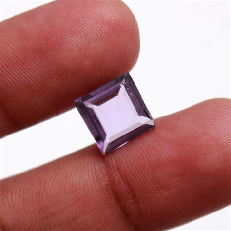 Faceted Amethyst Gemstone 100 Natural Faceted Purple Etsy