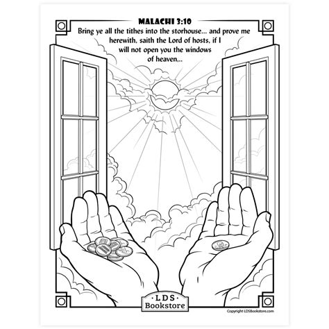 The Windows Of Heaven Coloring Page Printable