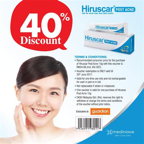 Now it's easier to find great businesses with recommendations. Hiruscar Post Acne 40% Discount RM24.68 (NP RM41.10) Using ...