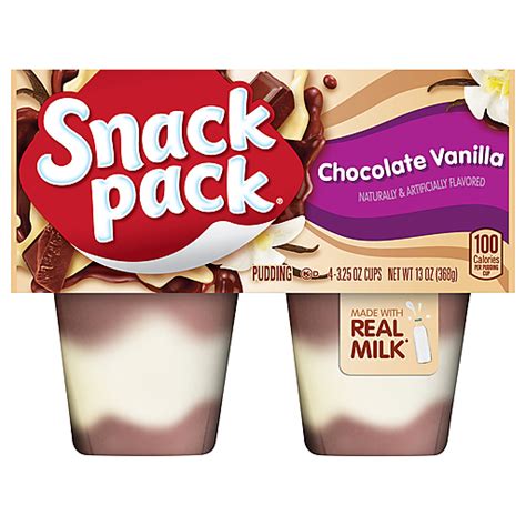 Hunts Snack Pack Pudding 4 Pack Chocolate Vanilla Jello And Pudding