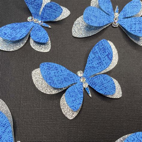 3d Butterfly Decoration 3d Butterfly Wall Decor Blue And Etsy