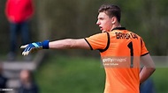 Goalkeeper Marcel Laurenz Lotka of Leverkusen gestures during the B ...