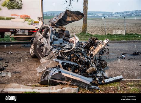 A Car Is Completely Destroyed After An Accident Which Left 3 Dead At