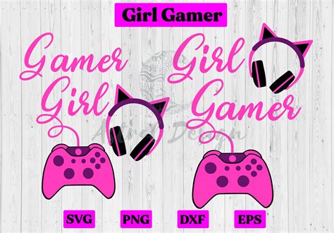 Gamer Girl Svg