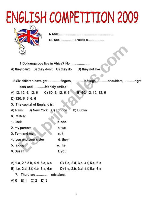 8 Free English Worksheets 10 Year Olds Pdf Printable Docx Download