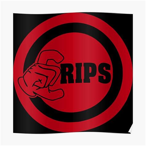 Crips Red Logo Poster By 89129graphics Redbubble