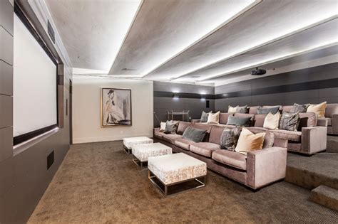 Theater Room Transitional Home Cinema Las Vegas By Norton