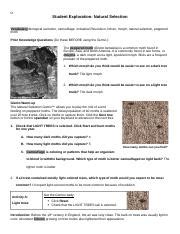 As you capture the moths most easily visible against the tree surface, the moth populations change, illustrating the effects of natural selection. Student Exploration Natural Selection Answer Key Activity ...