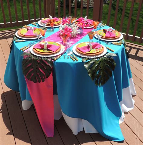 tablescapes at table twenty one budget friendly tropical theme tablescape caribbean party