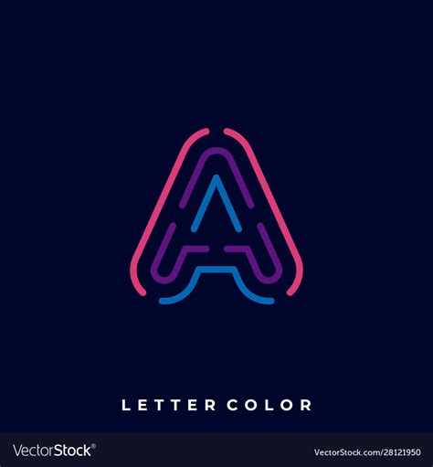 Letter Color Template Royalty Free Vector Image