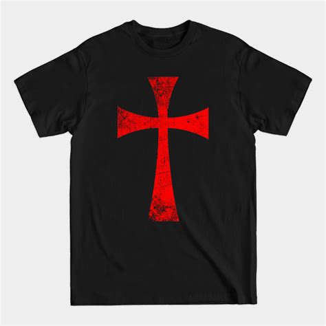 Distressed Crusader Knights Templar Cross Knights Templar T Shirt