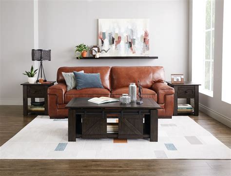 Stampede Leather Sofa Chestnut Sofa Offers Bed Furniture Home
