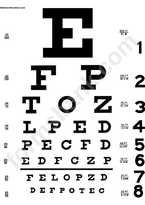 Pin On Chicken Recipes 50 Printable Eye Test Charts