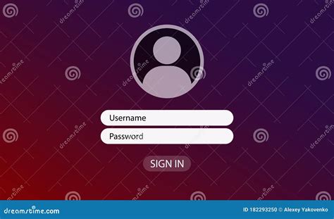 Vector Login Form Template Modern Neutral Colors And Square Blu