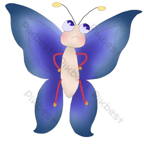 Angry Anthropomorphic Butterfly Illustration Png Images Psd Free