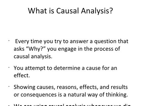 The Causal Analysis Essay