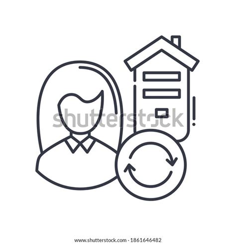 Sales Agent Icon Linear Isolated Illustration Stock Vector Royalty