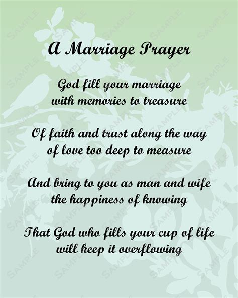 A Marriage Prayer Poem Love Poem For Bride Or Groom 8 X 10 Etsy