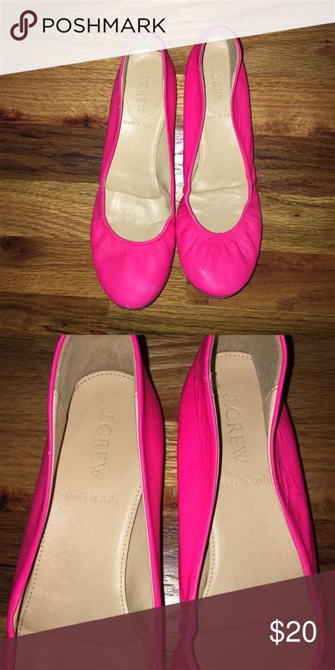 Euc J Crew Hot Pink Flats Hot Pink Flats Pink Flats Flat Shoes